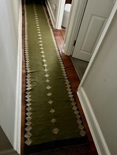 navajo moroccan green Vintage Rug kilim Runner Wool Jute Rug turkish kilim rug