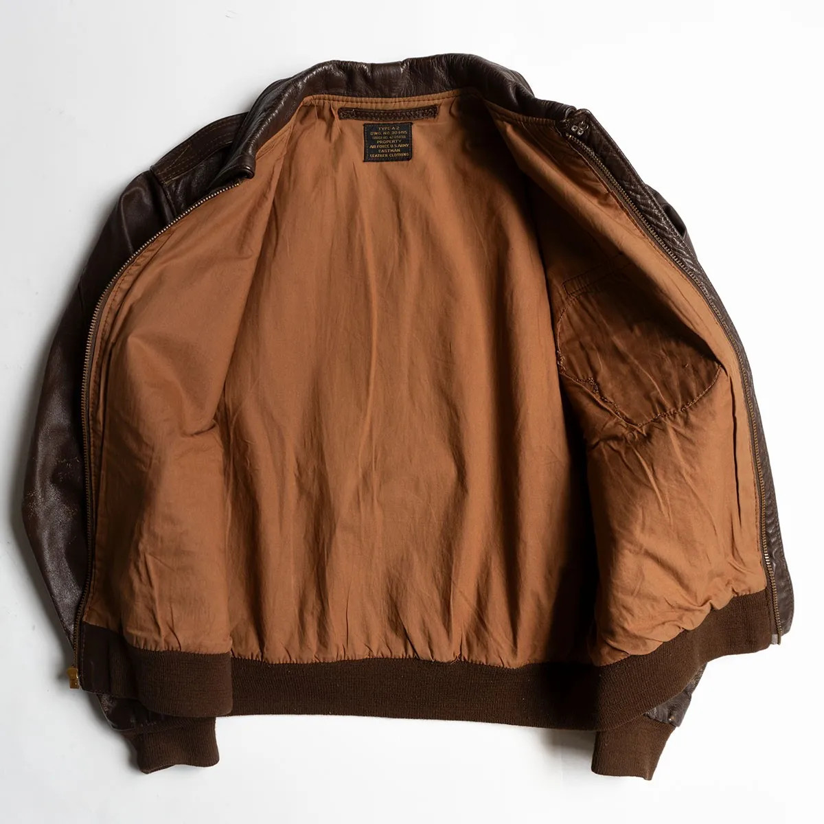 Eastman Leather Clothing, A-2 Leather Flight Jacket, Brown