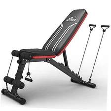  Adjustable Weight Bench Workout Bench for Home Gym, 15 Degree Decline Sit-Up, 