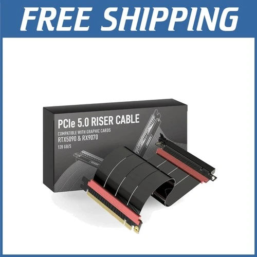 PCIe 5.0 Riser Cable with Backward Compatibility