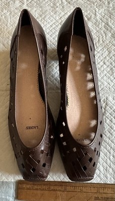 Vintage Jenny by Ara Women s Leather Shoes Pumps Taupe Low Heel 5 1/2 M Size