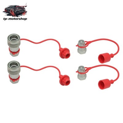 2Sets Ball For Pioneer Style 1/2'' NPT Hydraulic Coupler Quick Connect Coupling