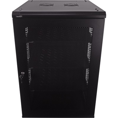 18U Wall Mount Network Server Data Cabinet 24-inch Perforated Door w/shelves