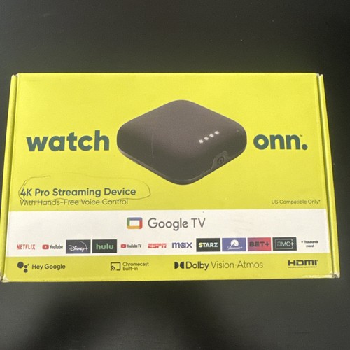 ONN 4K Pro Google TV Streaming Gerät mit Dolby Atmos/Dolby Vision