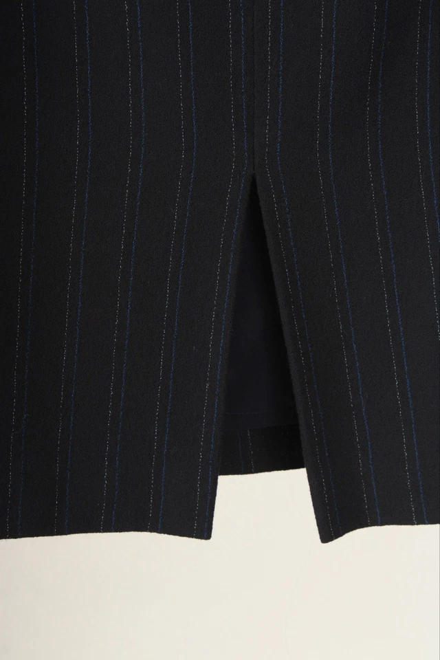 Юбка женская LaFayette 148 New York 14 синяя в полоску прямая с подкладкой натуральная шерсть - Изображение 4 из 4