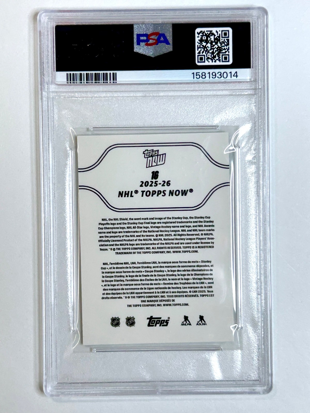 2025-26 Topps Now NHL SIDNEY CROSBY #16 Stickers PSA-10 Pittsburgh PENGUINS view 2