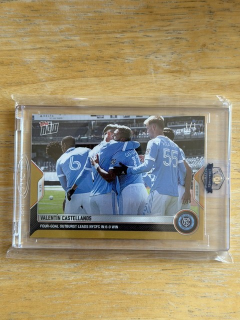 1/1 VALENTIN CASTELLANOS 4 GOAL LEADS NYCFC IN 6-0 WIN TOPPS NOW CARD #045