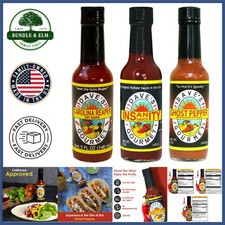 Spicy Hot Sauce Variety Pack with Insanity, Ghost Pepper and Carolina Reaper
