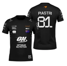 Oscar Piastri 81 McLaren F1 Optimum Nutrition Black Tee – Xmax Sale - Aus Post