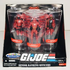 GI JOE 25TH RED COBRA SENIOR RANKING OFFICERS 3 PACK SET TRU EXCL HASBRO NEW