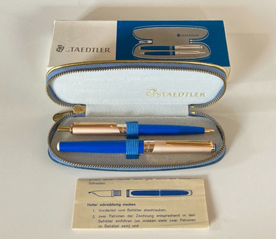 J.S. Staedtler No. 461 01 KM Schreibset, Patronenfüller + Kugelschreiber im Etui