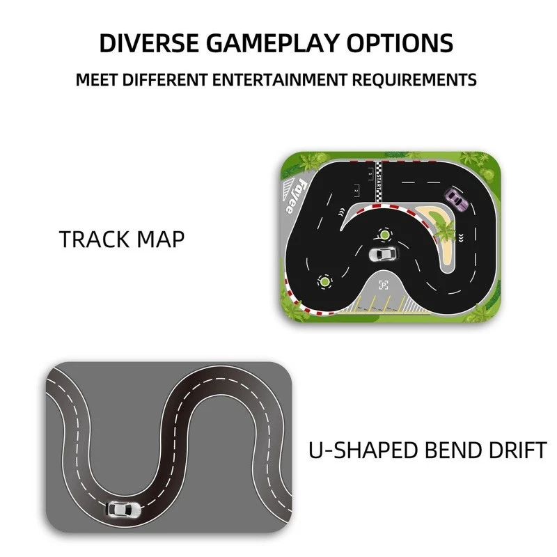 RC Drift Car Mini Desktop 1/64 Racing Car 4WD 2.4G Remote Controller Toy USA - Image 3 of 4