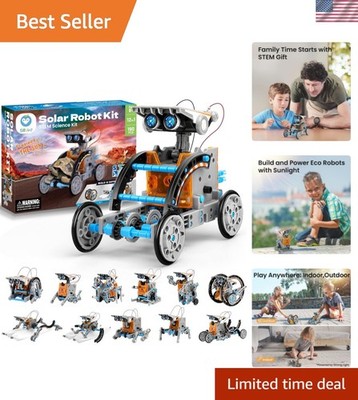 12-in-1 Solar Robot Building Kit STEM Gift for Boys Aged 8-13, DIY Science Ed...