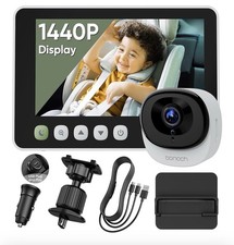 5" 1440P Baby Car Camera - 360 Degree Rotating Wide View Backseat Rear Facing...