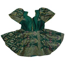 Dress From Cote De Ivoire Africa Circle Dress / Green Handmade Custom Designed