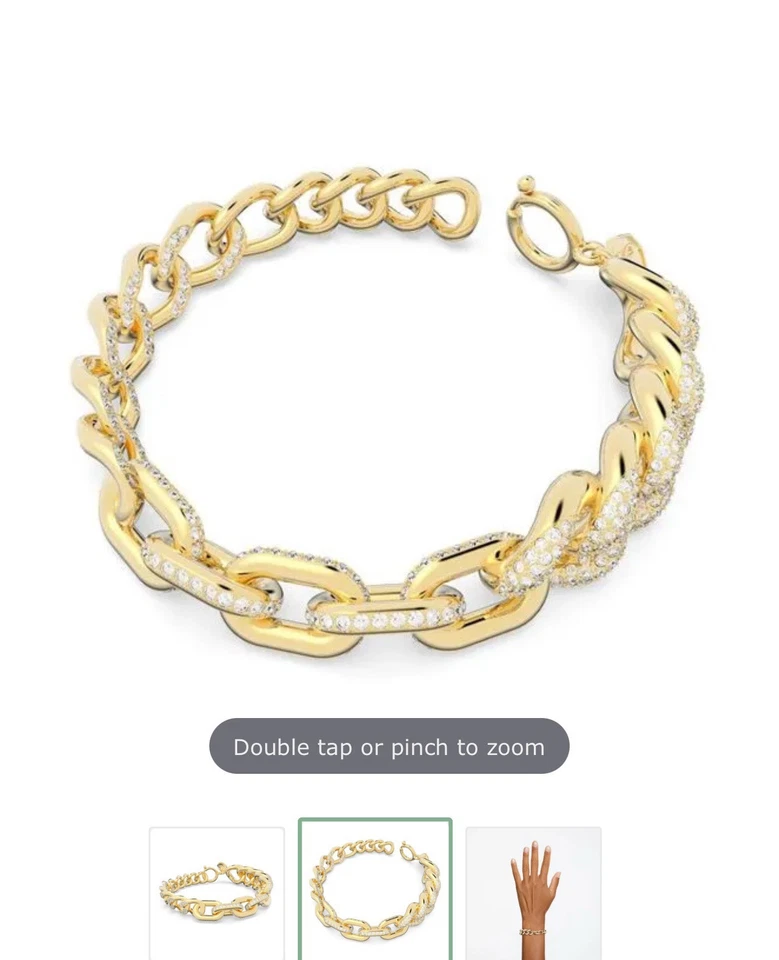 Swarovski Dextera Bracelet - Pave - White - Gold-Tone Plated - Image 4 of 4