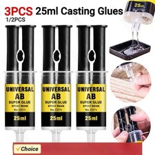 3/2/1PCS 25ML Epoxy Resin Glue Plastic Wood Strong Quick Dry Adhesive Waterproof