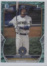 2023 Bowman Chrome Prospects Aqua Lunar Crater Refractor Daniel Guilarte 4pn