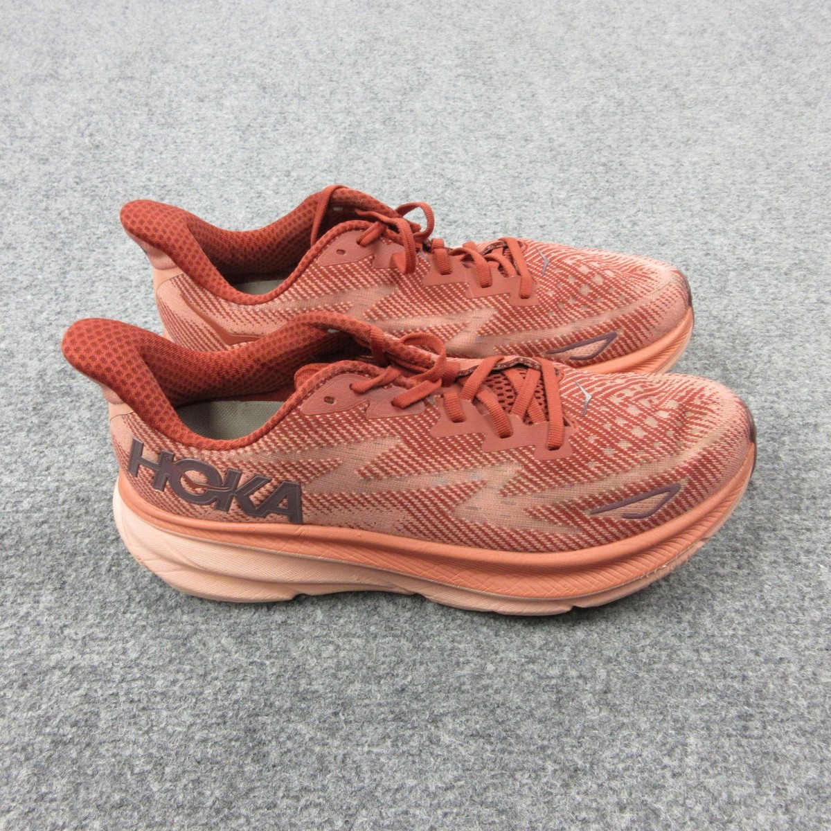 Hoka One One Clifton 9 Shoes Womens Size 11 Pink Running Sneakers