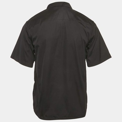 Prada Black Cotton Short Sleeve Zip Up Shirt XS | eBay
