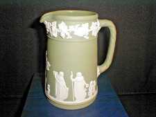 Wedgwood Vintage Jasperware Sage Green Upright Jug 300ml Collectors Condition
