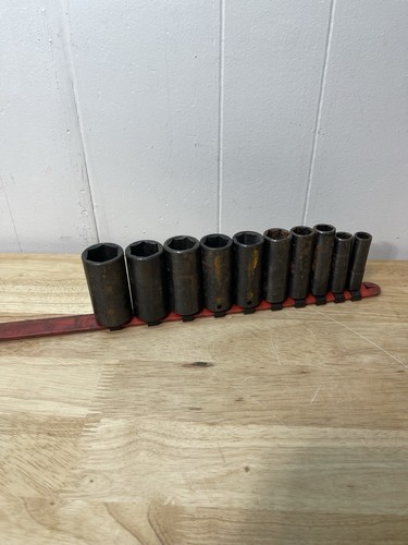 Matco Tools 3/8" DRIVE 10 PIECE SAE 6 POINT SOCKET SET USA