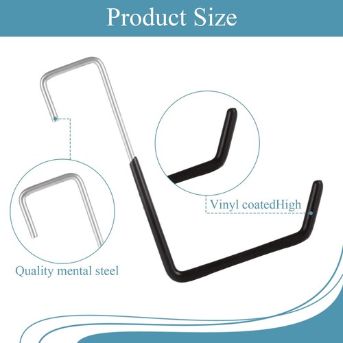 10 Pack Rafter Hanger Hooks, Heavy Duty Vinyl Coated Large S Hooks for Hangin... - Picture 5 of 8