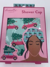 Danielle Creations Waterproof Oversized Reusable Durable Holiday Shower Cap