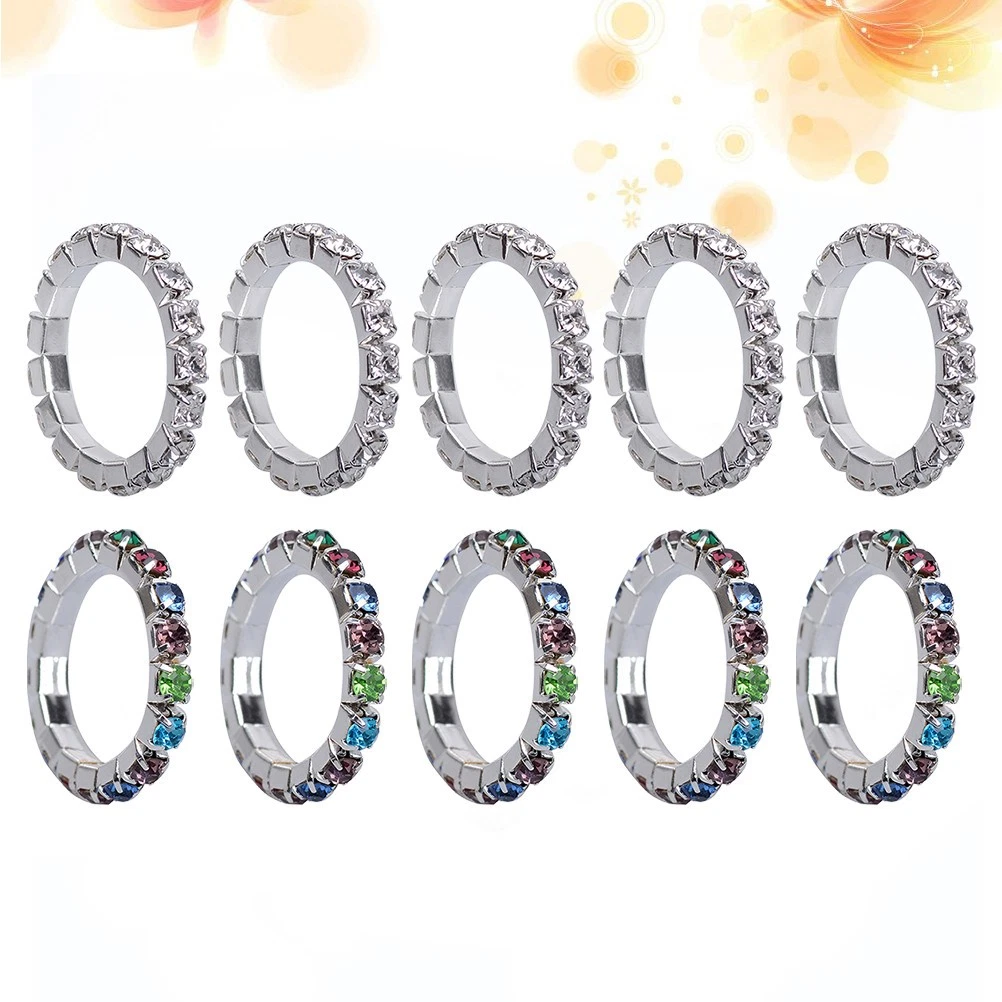 10 Pcs Elastischer Zehenring Dehnbare Ringe Für Frauen Stilvolle Schmuck