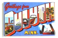 Greetings from Duluth Minnesota FRIDGE MAGNET travel souvenir "style B"