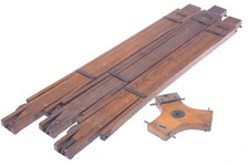   ANTIQUE WOOD TRIPOD 1.44M, 56.7" THORNTON ROSS LANCASTER FIELD CAMERAS