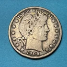 (1) Beautifully Toned Antique 1906-D Barber Half Dollar VF-VERY FINE
