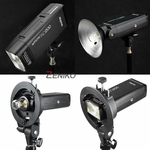 UK Godox 2.4 TTL 1/8000s Two Heads AD200 Flash + S Holder with 60*60 Softbox Kit - Picture 9 of 12