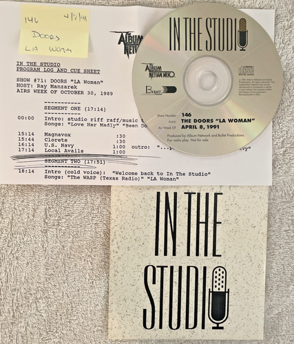 The Doors - LA Woman "In The Studio" Radio Show # 146 - 4/8/91 with Cue Sheet - Picture 5 of 11