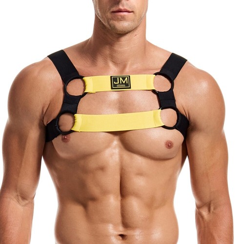 Arnés de neopreno para hombre cinturón sujetador corporal correa de pecho ropa de club protector muscular - Imagen 17 de 21
