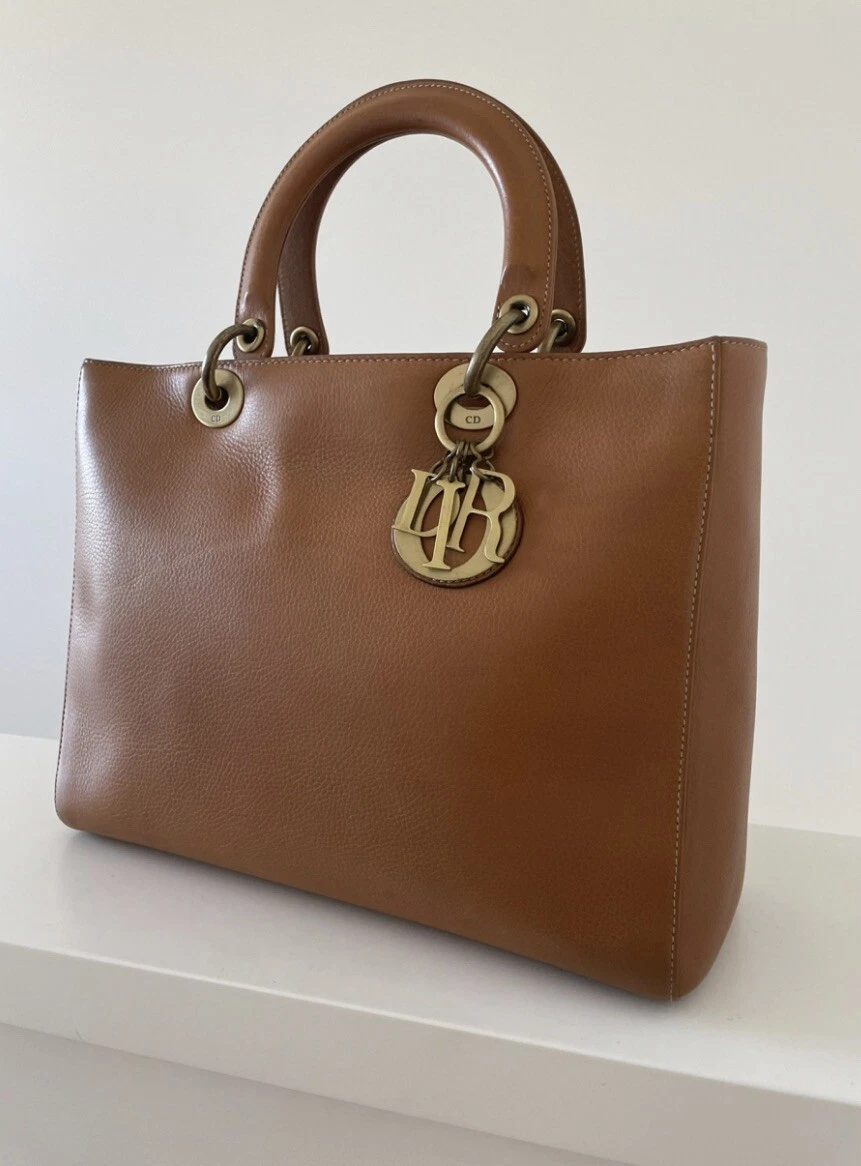 SAC À MAIN LADY DIOR CHRISTIAN DIOR SAC camel, cognac