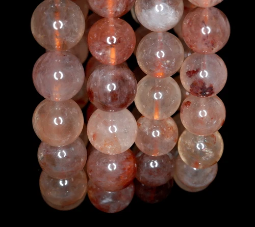 10 MM ERDBEERE LEPIDOKROZIT QUARZ EDELSTEIN GRADE AB RUND LOSE PERLEN 7 Zoll - Bild 1 von 4