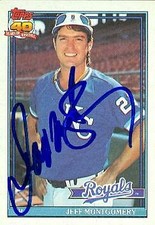 Jeff Montgomery autographed Baseball Card (Kansas City Royals) 1991 Topps #371