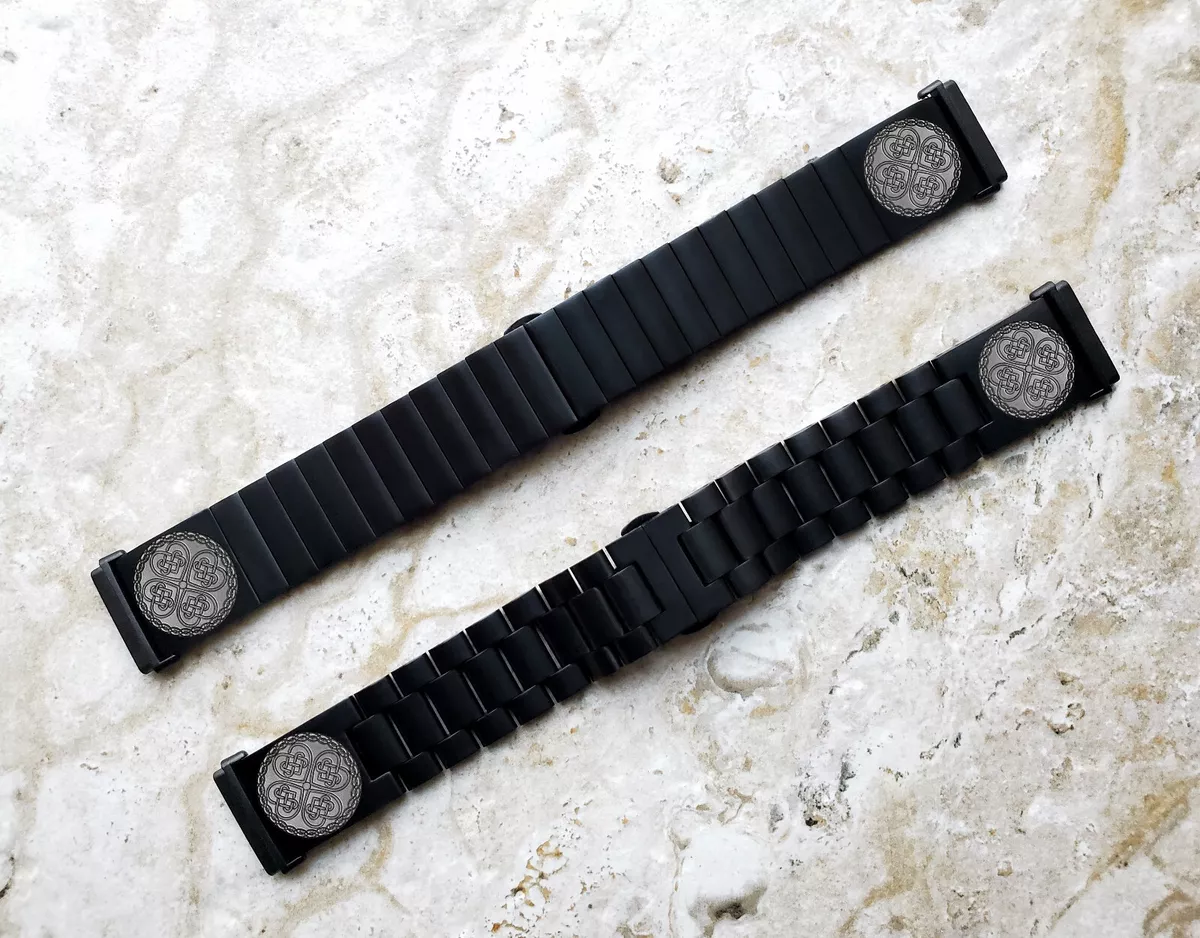 Celtic Clover Engraved Band Strap for Fitbit Versa Lite 2 3 4 and Sense 2 B CC3