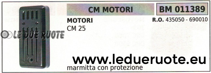 Scarico Silenziatore 435050 per CM Motori CM 25 con Protezione Esterna