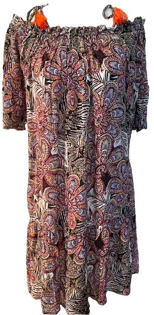 Mini Vestido Matthew Williamson Colorido con Mangas Cortas y Corbatas Talla L Fiesta Foto 3 de 4