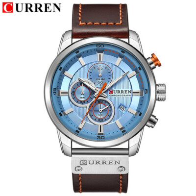 CURREN Men Watches Male Quartz Watch Males Business Leather Wristwatch