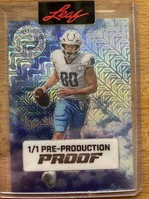 2023 Leaf Pro Set Premium Metal Zack Kuntz UNC NY Jets Pre-Production Proof 1/1