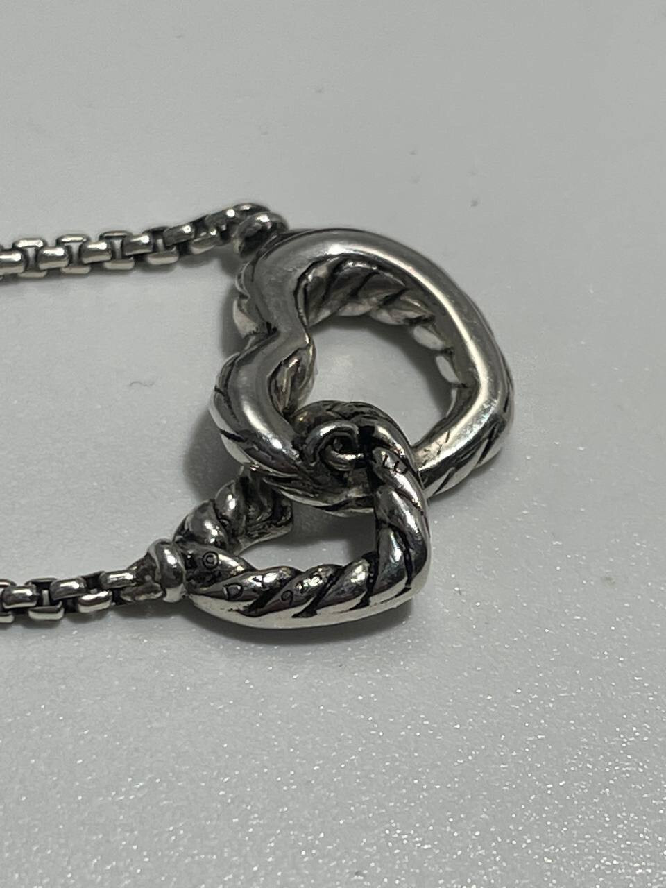 Authentic david yurman double interlocking heart … - image 3