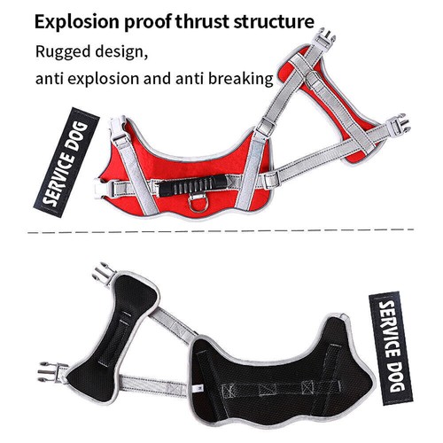 Personalized Service Dog Harness No-Pull Adjustable Pet Vest Reflective & Tag AU - Picture 7 of 32