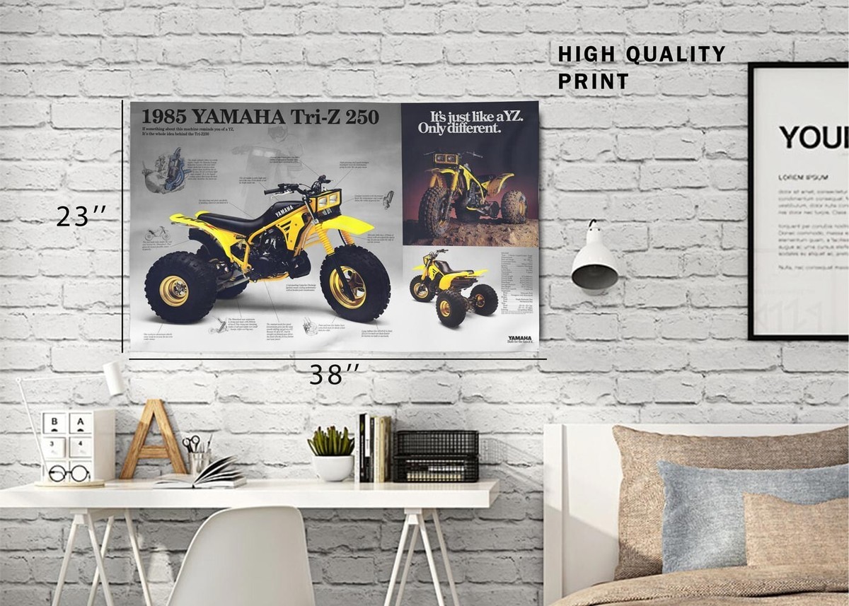 1985 Yamaha Tri-Z 250 Poster Picture Wall Art Banner Side by side