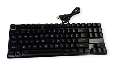 CHONCHOW LED Keyboard 87 Key RGB LED Backlit Wired Keyboard Gaming Light up