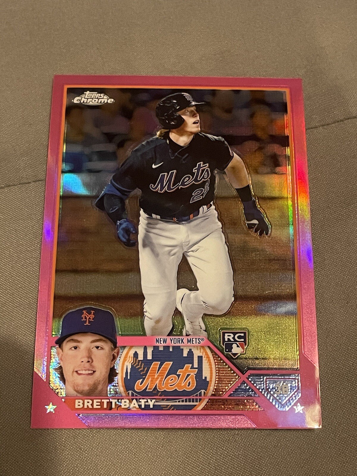 2023 Topps Chrome - Brett Baty #204 Pink Refractor (RC)