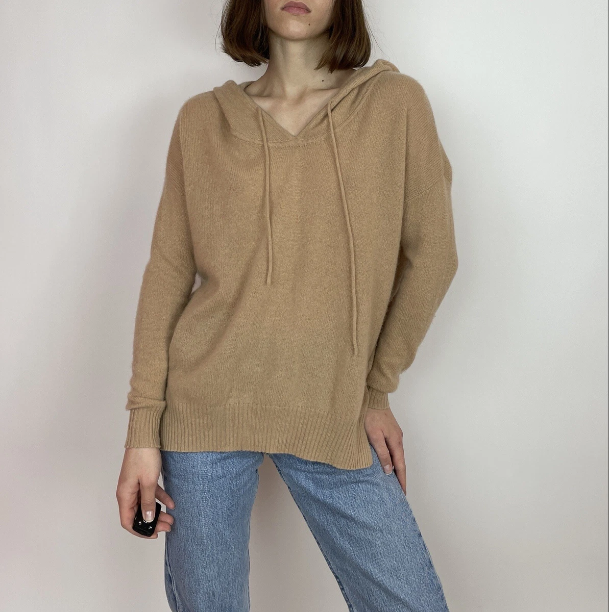 Cashmere hooded best sale sweatshirt