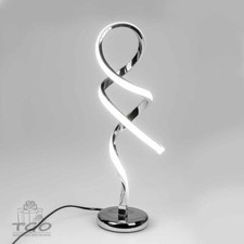 Formano LED Lampe Spirale auf Fuß silber Metall 44cm-609854